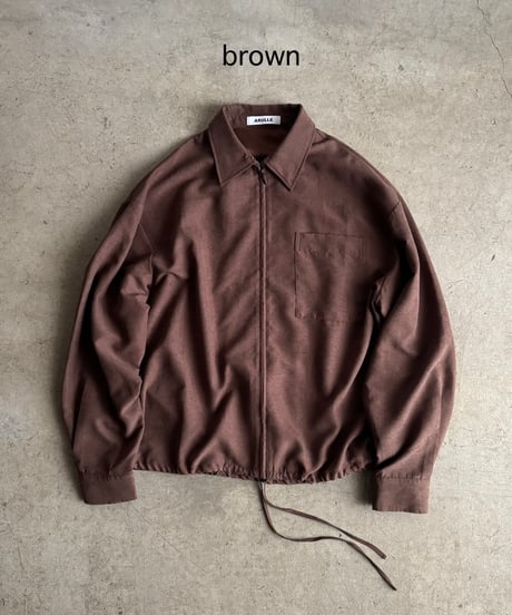 suede like zip shirt
