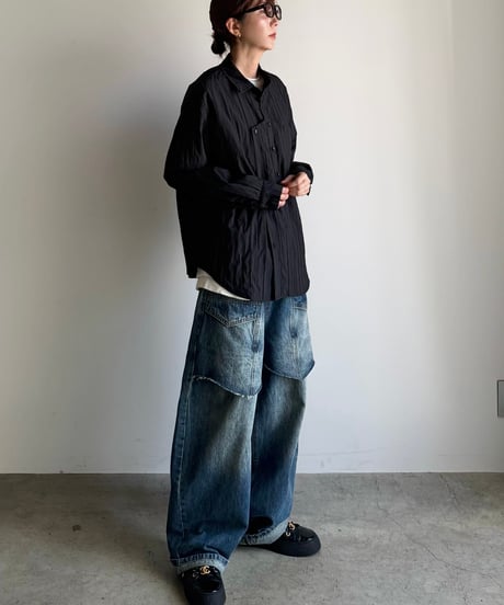 vertical line quilt shirt