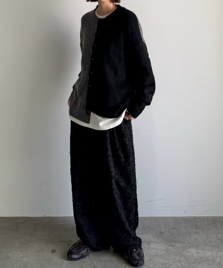 fringe sheer tuck pants