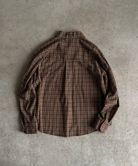 catching red button shirt