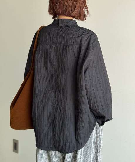 vertical line quilt shirt