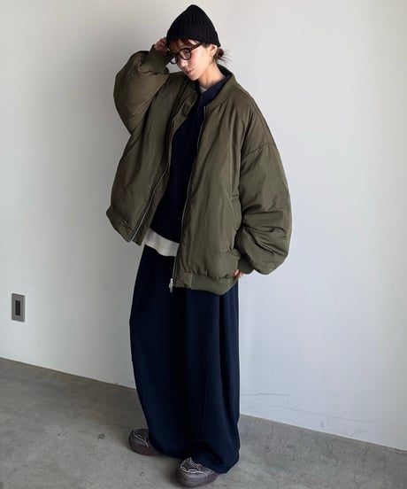〈atelier〉wide zip down blouson