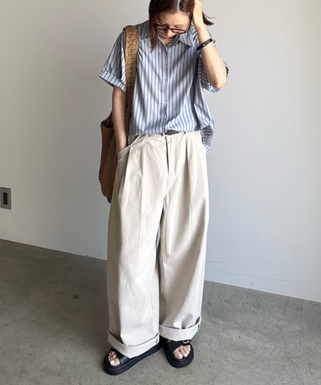 french blue striped shirt