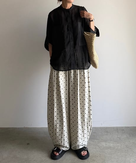denim pocket sheer shirt
