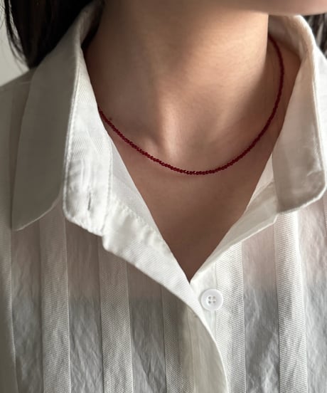 red grains line necklace【予約商品】