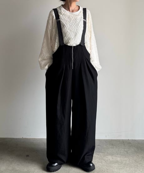 two tuck zip salopette