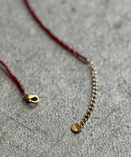 red grains line necklace【予約商品】