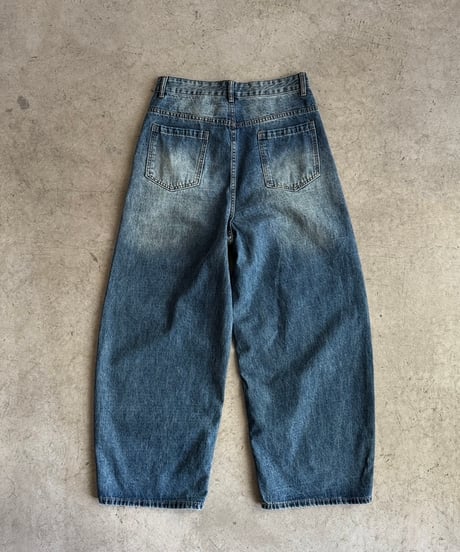 vintage wash panel switch denim