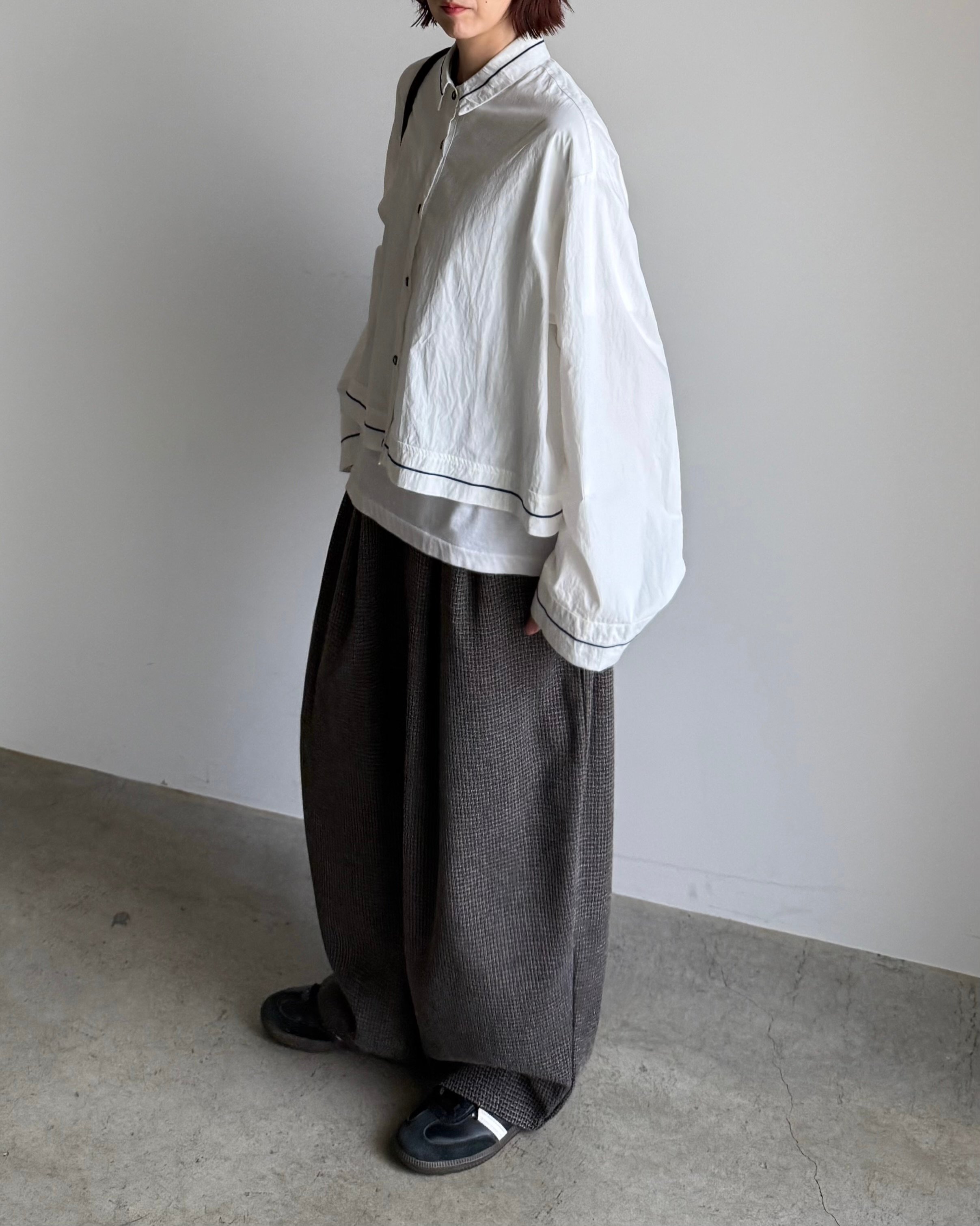 tweed cocoon pants (set up対応)【予約商品】 | ARULLE