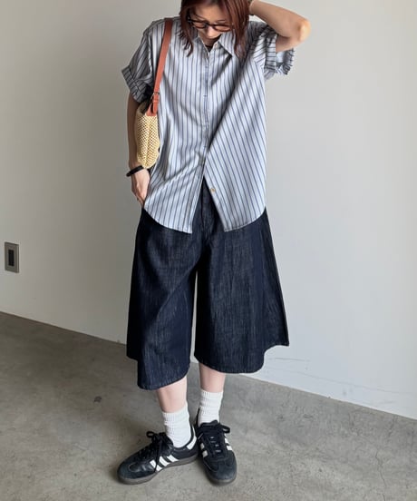 french blue striped shirt
