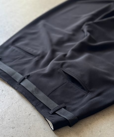 belted wide slacks