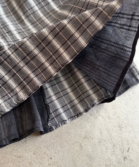 check panel flare skirt【予約商品】