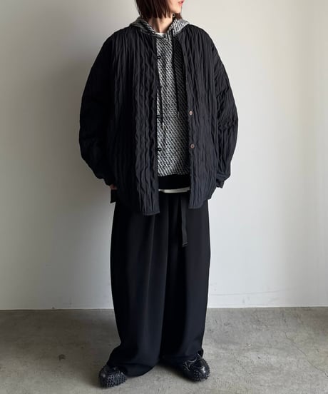 belted wide slacks