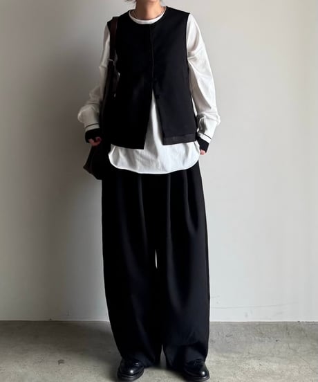 tweed cocoon pants (set up対応)【予約商品】