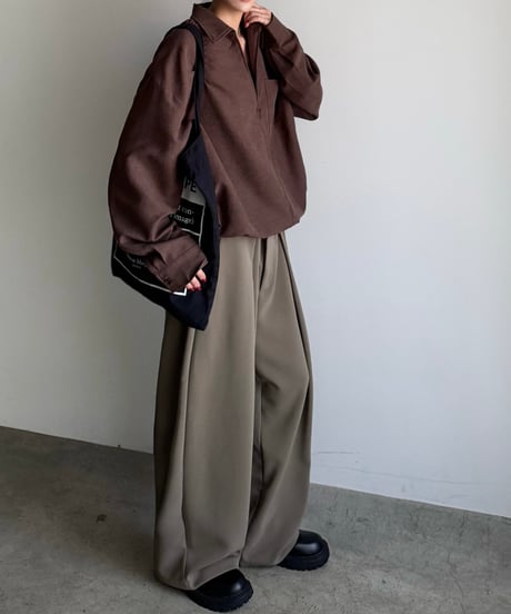 suede like zip shirt