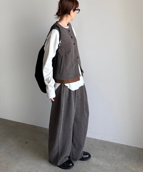 tweed cocoon pants (set up対応)【予約商品】
