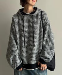 tweed hood pullover【予約商品】