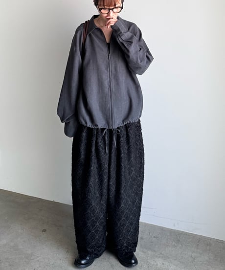 fringe sheer tuck pants