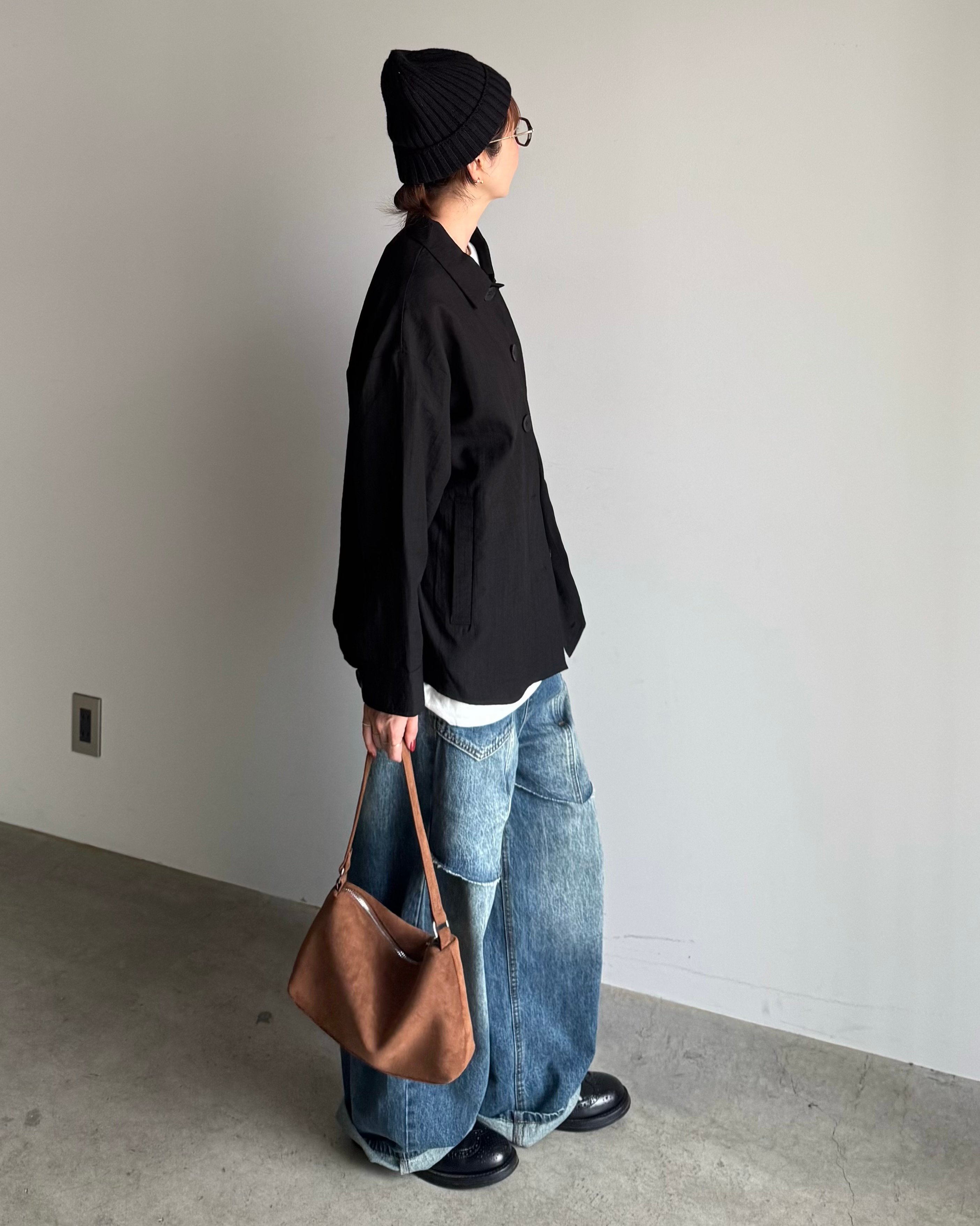stain collar shirt jacket | ARULLE