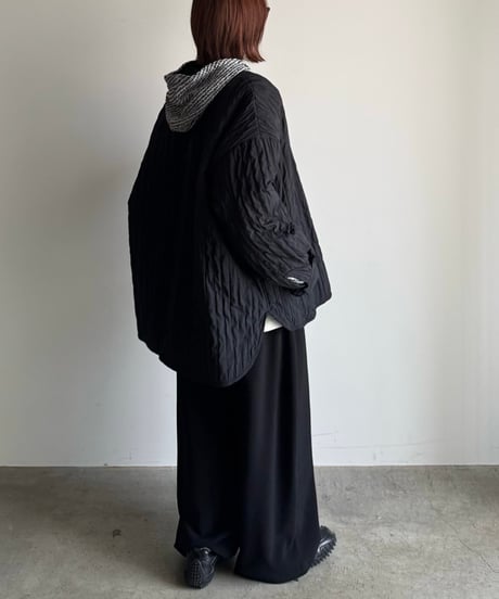 tweed hood pullover