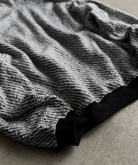 tweed hood pullover