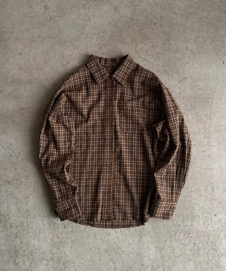 catching red button shirt