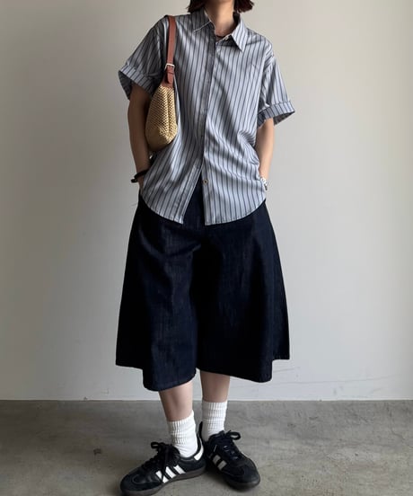 french blue striped shirt