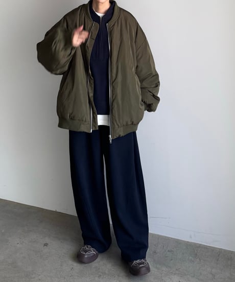 〈atelier〉wide zip down blouson