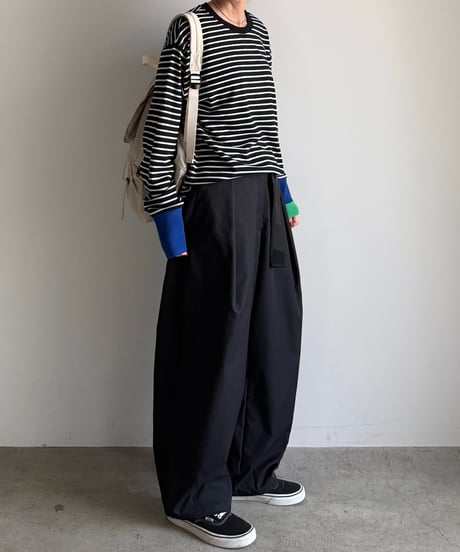 front buckle belt pants