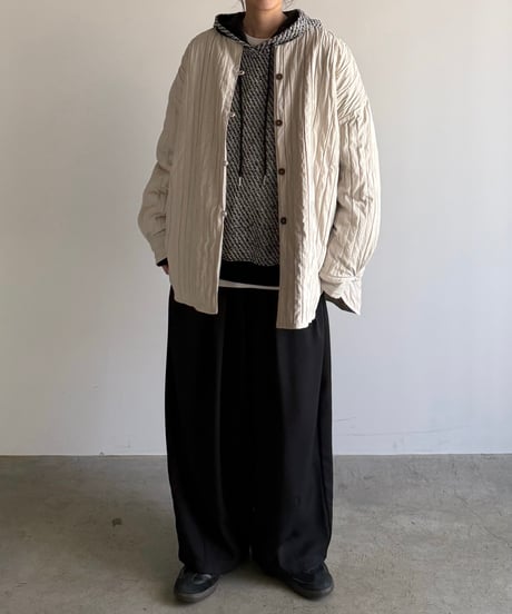 tweed hood pullover