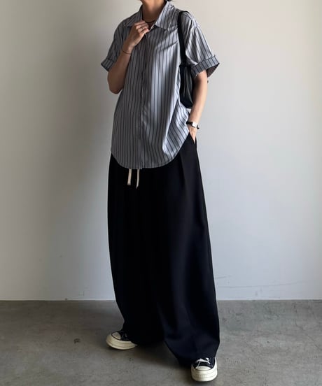 french blue striped shirt