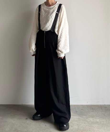 two tuck zip salopette