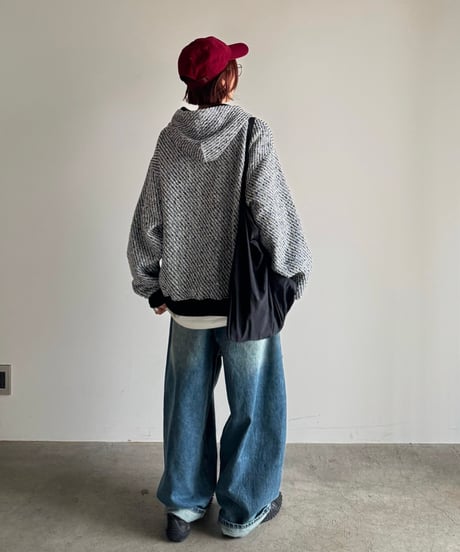 vintage wash panel switch denim