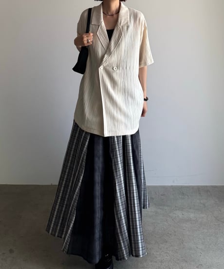 check panel flare skirt【予約商品】