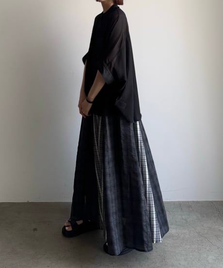 check panel flare skirt【予約商品】