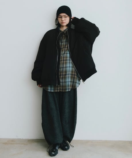 〈atelier〉wide zip down blouson