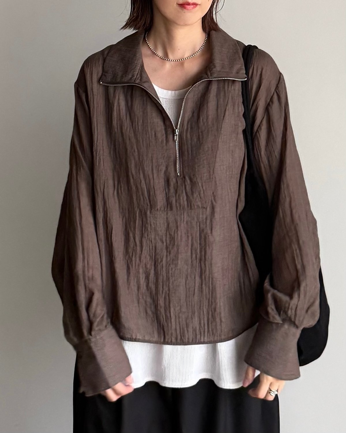 わたるさん専用 わたるさん専用 half zip gauze shirt | ARULLE
