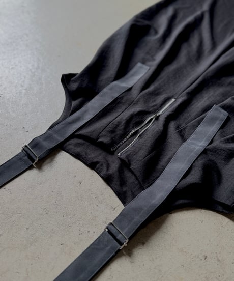 two tuck zip salopette