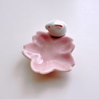 【波佐見焼】西海陶器　さくら兎 花箸置　桃 【メール便アイテム】　はしおき