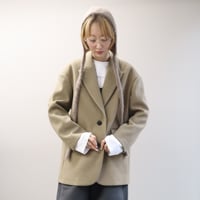 Needle rever stretch Jacket Coat (BEIGE)