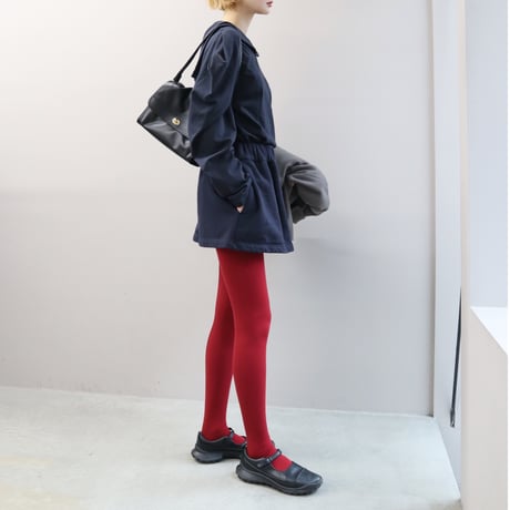 ULTRA HEAVY SWEAT TUCK MINI SKIRT (NAVY)