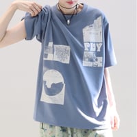 Recycled Polyester Photo S/S Tee (BLUE)
