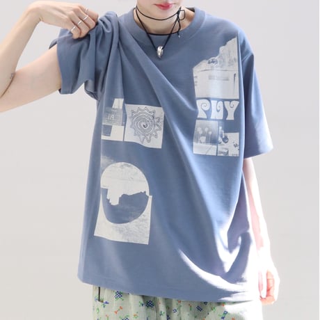 Recycled Polyester Photo S/S Tee (BLUE)