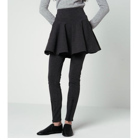BRUSHED MILANO RIB MINI SKIRT (BLK)