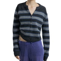 Side-Tuck Knit Cardigan (Mix)