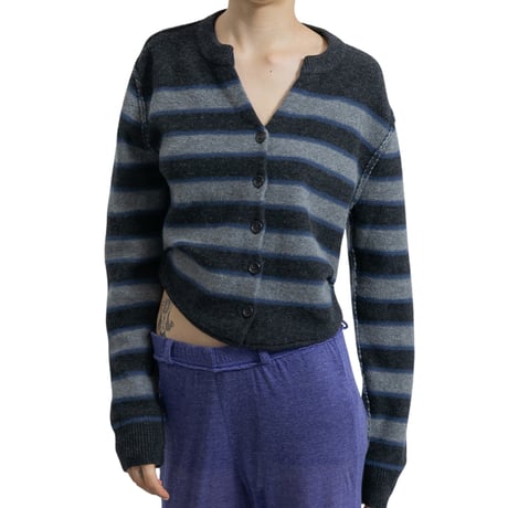 Side-Tuck Knit Cardigan (Mix)