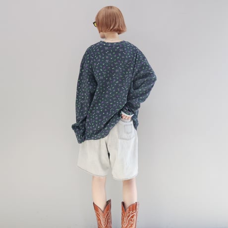 FLOWER L/S WAFFLE THERMAL (BLACK)