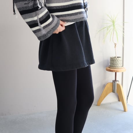 ULTRA HEAVY SWEAT TUCK MINI SKIRT (BLK)