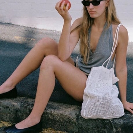 ROSE CROCHET BAG (DOVE / WHT)