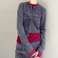 High Gauge Pile Tight Hem Cardigan (Charcoal)